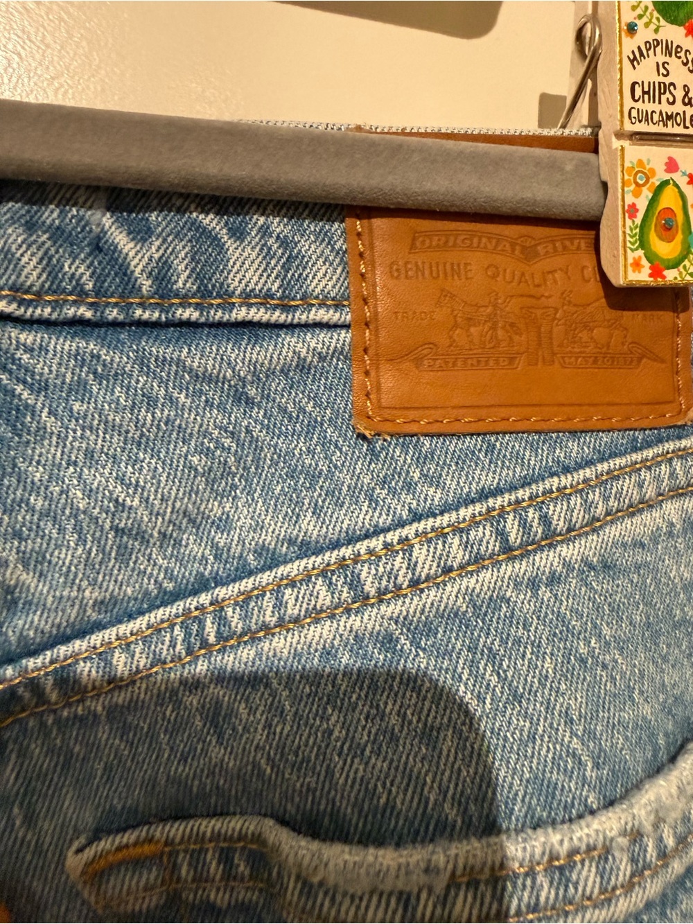 Levi's Light Blue High-Rise Straight-Leg Jeans - Picture 4 of 6